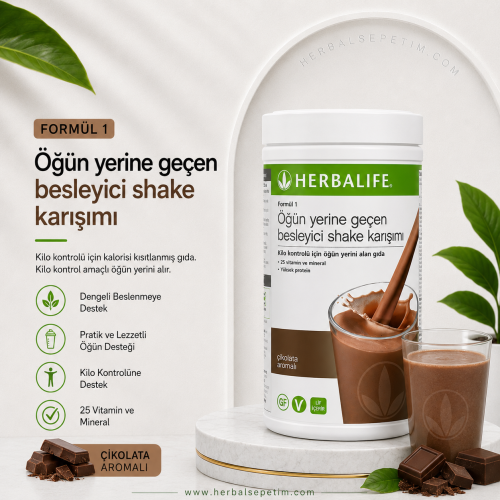 herbalife ürünleri Herbalife Formül 1 Shake Çikolata Aromalı