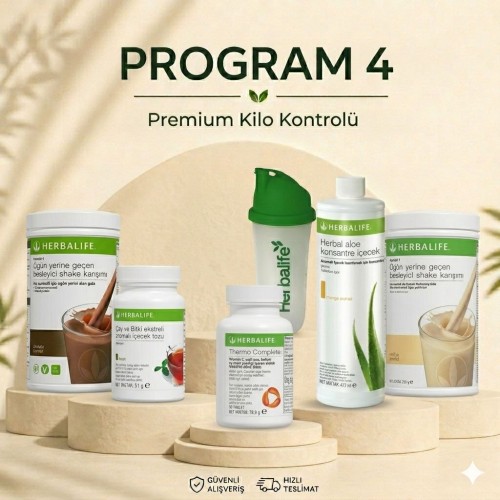 herbalife kilo kontrol programı 4, formül 1 shake, bitkisel çay, aloe içecek, thermo complete, kilo kontrol seti